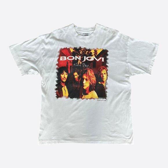 Vintage White Bon Jovi These Days Tour T-Shirt